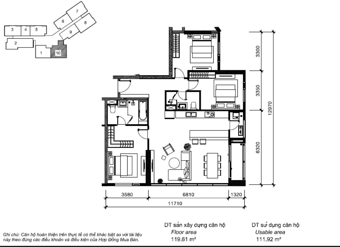 Bán Căn Hộ 3PN Diamond Island DI0244 - Hình 1