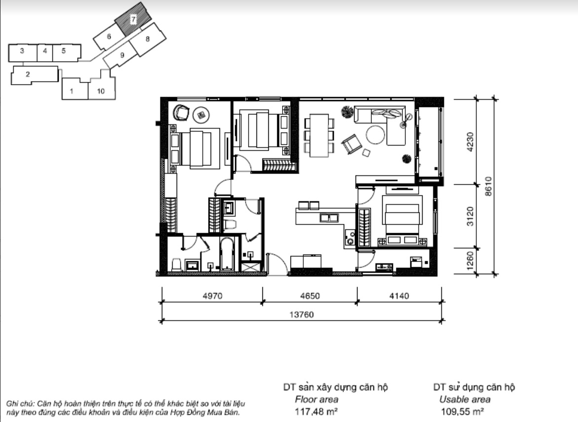 Bán Căn Hộ 3PN Diamond Island DI0301 - Hình 1