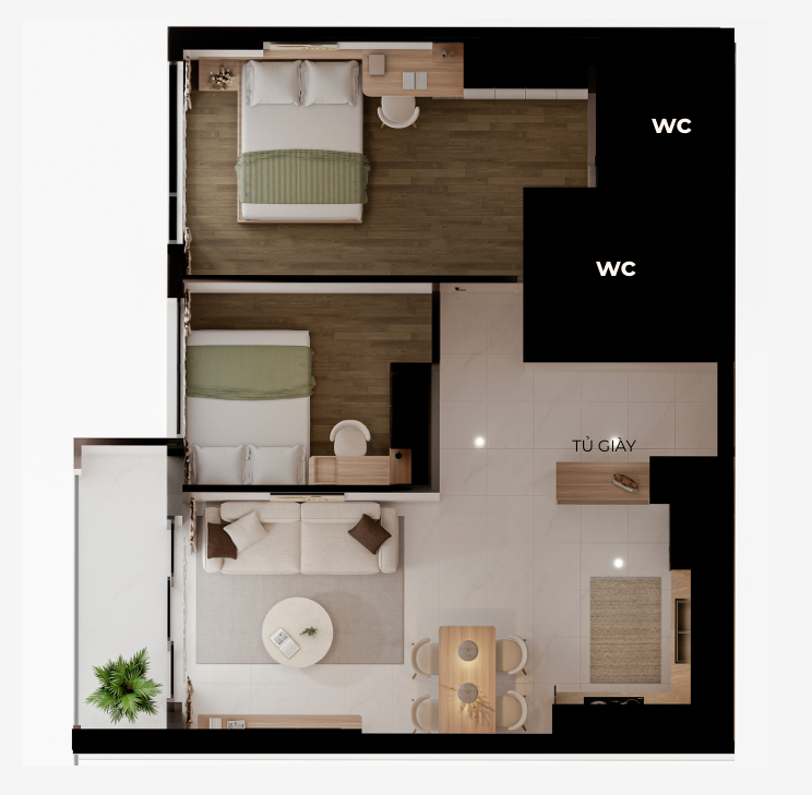 Cho Thuê Căn Hộ 2PN VICTORIA VILLAGE VTV662 - ảnh nhỏ 13